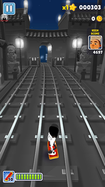 地铁跑酷黑白休斯顿版本