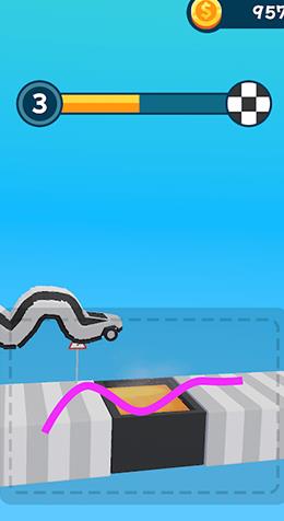 画线难题蛇形汽车