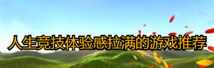 人生竞技体验感拉满的游戏推荐