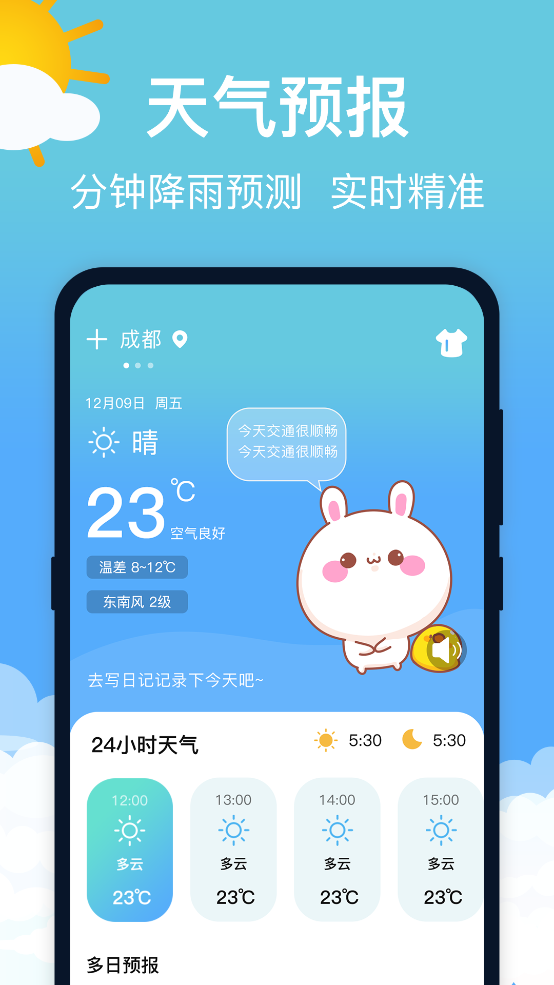 萌兔天气预报图2