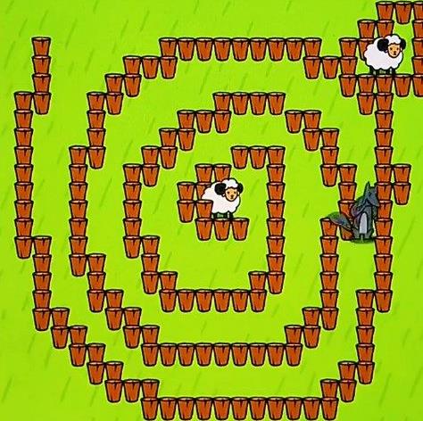 木桩画线保卫小羊