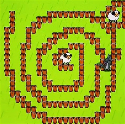 木桩画线保卫小羊