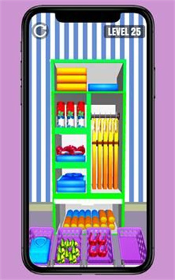 衣柜组织填充排序3D