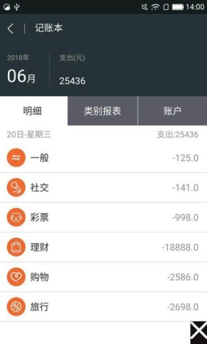 日常明细记账