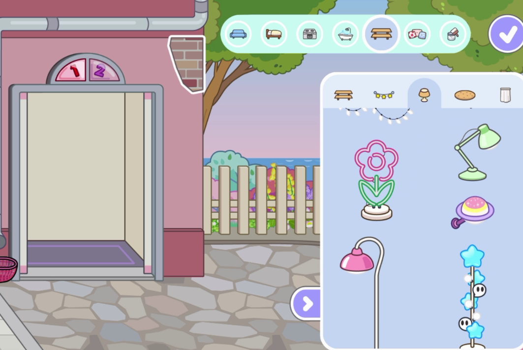 米加小镇双层粉色自建房