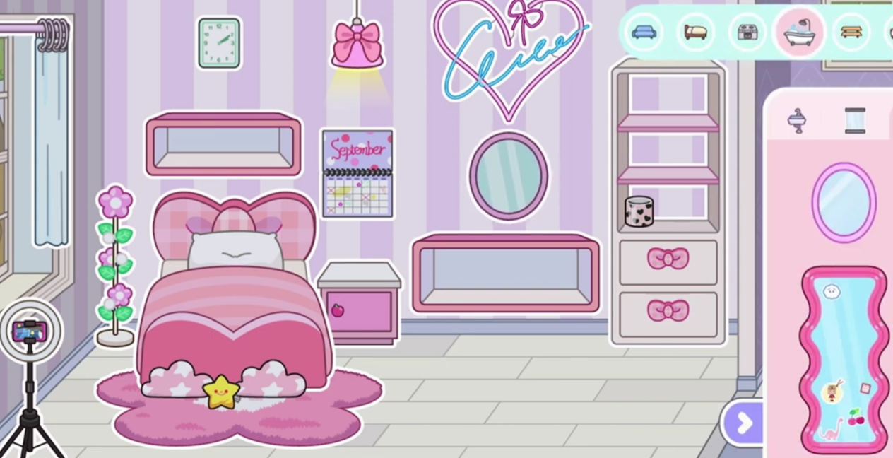 米加小镇粉色自建房