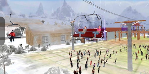 3D雪地缆车模拟器