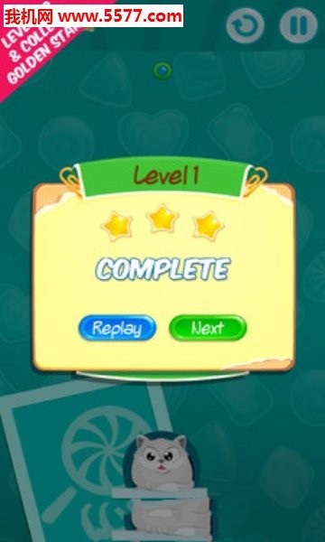 绒毛猫咪割绳子