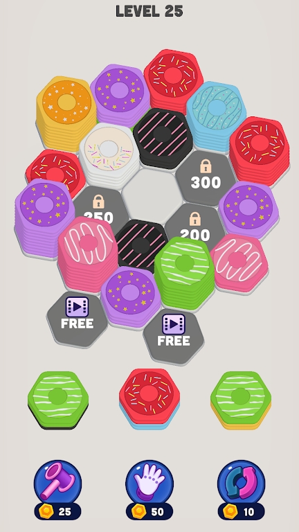 甜甜圈六边形排序 甜甜圈六边形排序